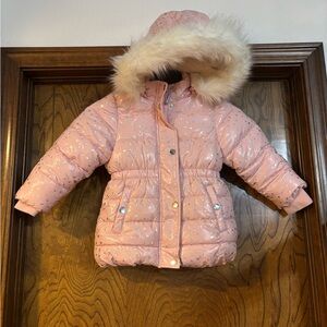 Charming Pink Kids Puffer Coat with Hood